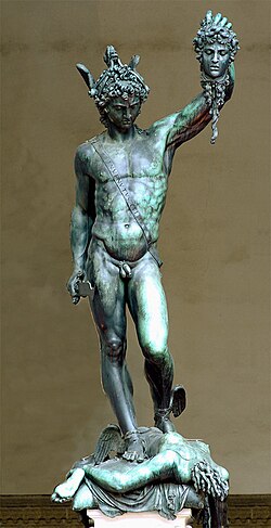 Perseo, de Benvenuto Cellini, en bronce, Italia, siglo XVI