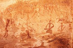 Figuras humanas en Twyfelfontein Namibia