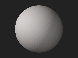 Modelo tridimensional que ilustra una esfera geométrica ideal.