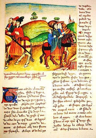 Libro del caballero Zifar, f. 32r del manuscrito de París