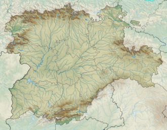 Mapa de ubicación de la Sierra de Béjar - La Covatilla