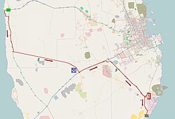 Plano esquemático del recorrido de la primera etapa del Tour de Catar 2015