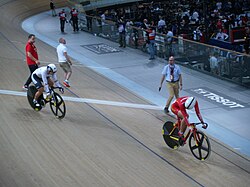 Kristina Vogel y Zhong Tianshi en el Mundial de 2015