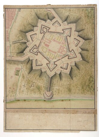 Planta histórica de la Ciudadela de Barcelona del siglo XVIII
