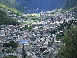 Vista panorámica de Andorra la Vieja