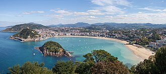 Panorámica de la Bahía de La Concha y la isla de Santa Clara