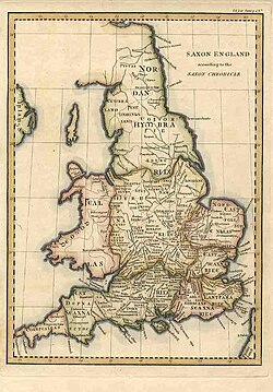 Mapa histórico de Gran Bretaña que muestra Cornweallas