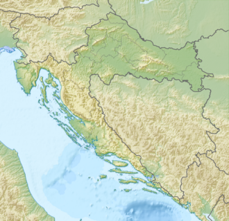 Mapa de localización de la península de Istria en Croacia
