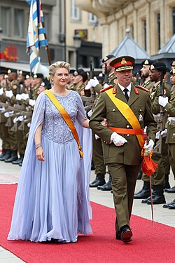 Guillermo V y Estefanía el día de su proclamación oficial