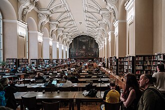 Sala de lectura de la Biblioteca Nacional en el Clementinum