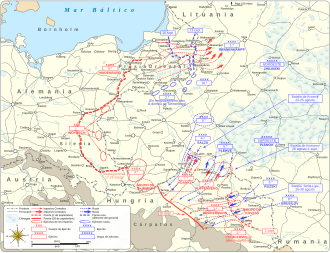 Mapa histórico de la región de Galicia durante la Primera Guerra Mundial