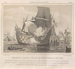 Representación histórica del combate naval del 12 de septiembre de 1631