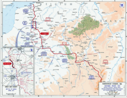 Mapa de ubicación de la cresta de Vimy