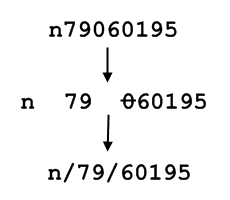 Representación visual de la guía de formato para el LCCN