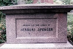 Tumba de Herbert Spencer en el Cementerio de Highgate