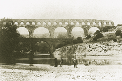 Ilustración del Pont du Gard en el siglo XIX