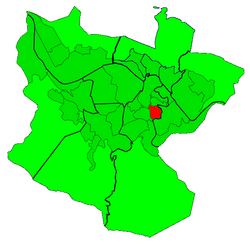Mapa de ubicación del barrio de Achuri