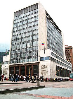Fotografía institucional de la sede del Banco de la República