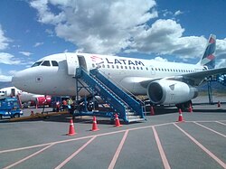 Vista de aviones en la plataforma
