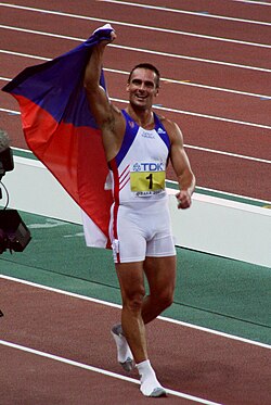 Roman Šebrle compitiendo