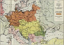 Territorios reclamados por Alemania en 1915