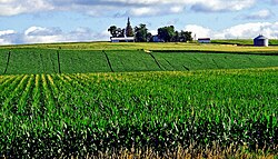 Plantación de maíz en Iowa.