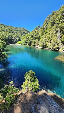 Río Manso cerca de la confluencia con el río Villegas