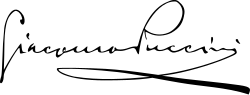 Firma autógrafa de Giacomo Puccini