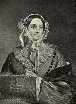 Retrato histórico de la escritora culinaria Eliza Leslie.