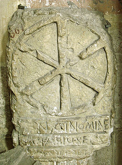 Tapa de sarcófago merovingio