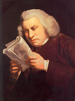 Samuel Johnson retratado en 1775 por Joshua Reynolds