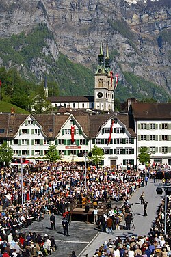 Vista parcial de una Landsgemeinde histórica