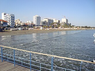 Vista general de la costa de Lárnaca