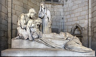 El entierro de Cristo en el claustro de la Catedral de Barcelona