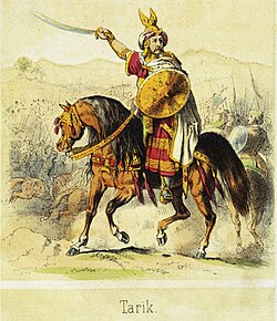 Ilustración del general bereber Táriq ibn Ziyad.