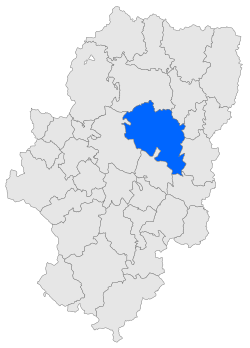 Mapa de localización institucional de Los Monegros