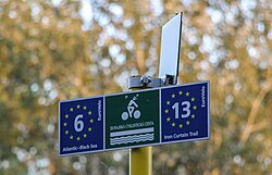 Cruce de la EV6 y la EV13 en Eslovaquia