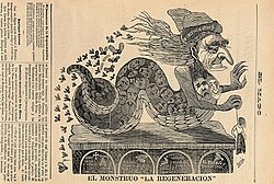 Retrato satírico del Monstruo de La Regeneración