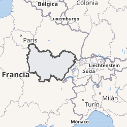 Mapa detallado de la Región de Borgoña-Franco Condado
