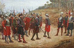 Pintura de Juan Lepiani sobre los Trece de la Fama