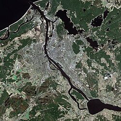 Imagen satelital de Riga