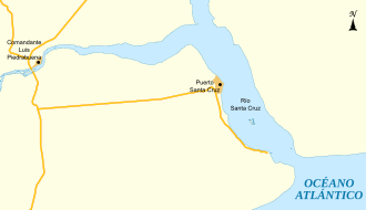 Detalle cartográfico del curso inferior y su estuario