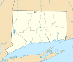 Mapa de localización en Connecticut