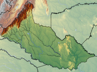 Mapa físico del Caquetá