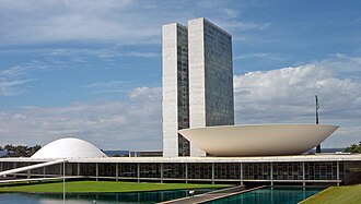 Congreso Nacional de Brasil en Brasilia diseñado por Oscar Niemeyer