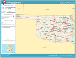 Mapa detallado de autopistas y carreteras de Oklahoma