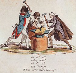Grabado alegórico sobre la promulgación de la Constitución de 1791