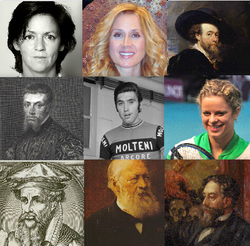 Representación de figuras históricas y culturales flamencas