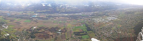 Valle de Grésivaudan visto desde el macizo de la Chartreuse