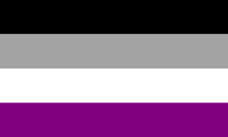 Bandera representativa de la comunidad asexual